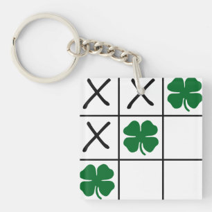 Kleeblatt Tic Tac Toe Schlüsselanhänger