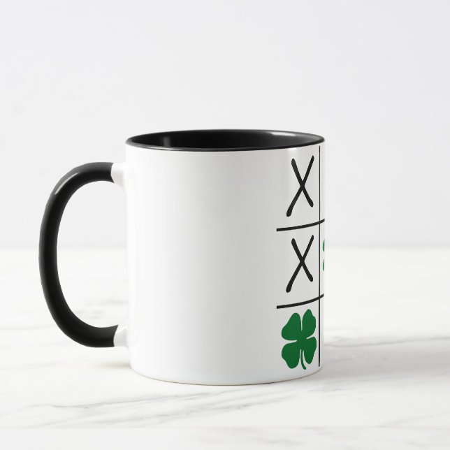 Kleeblatt Tic Tac Toe Tasse (Links)
