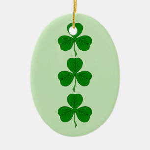 Kleeblatt Trio Keramikornament
