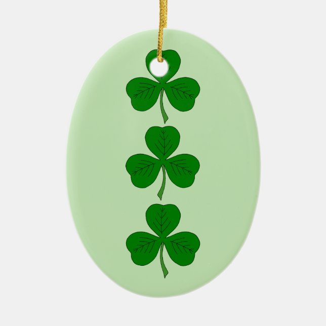 Kleeblatt Trio Keramikornament (Vorne)