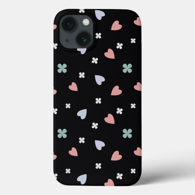 Kleeblatt- und Herzmuster Case-Mate iPhone Hülle (Rückseite)