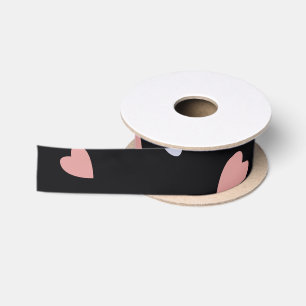 Kleeblatt- und Herzmuster Satinband