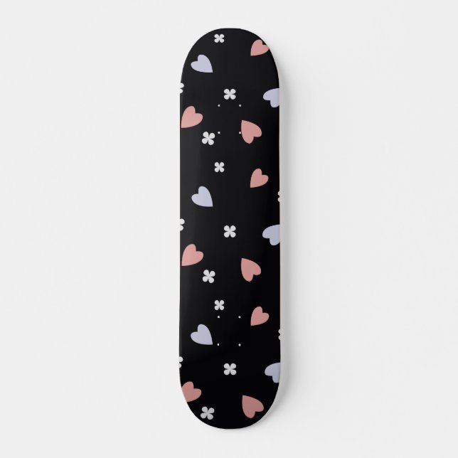 Kleeblatt- und Herzmuster Skateboard (Vorne)