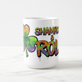 Kleeblatt und Roll St. Patrick's Day Kaffeetasse