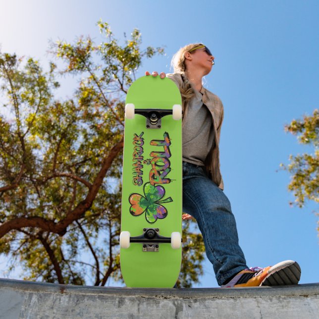 Kleeblatt und Roll St. Patrick's Day Skateboard (Außenbereich 1)