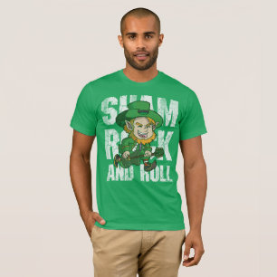 Kleeblatt-und Rollenkobold-Gitarre T-Shirt