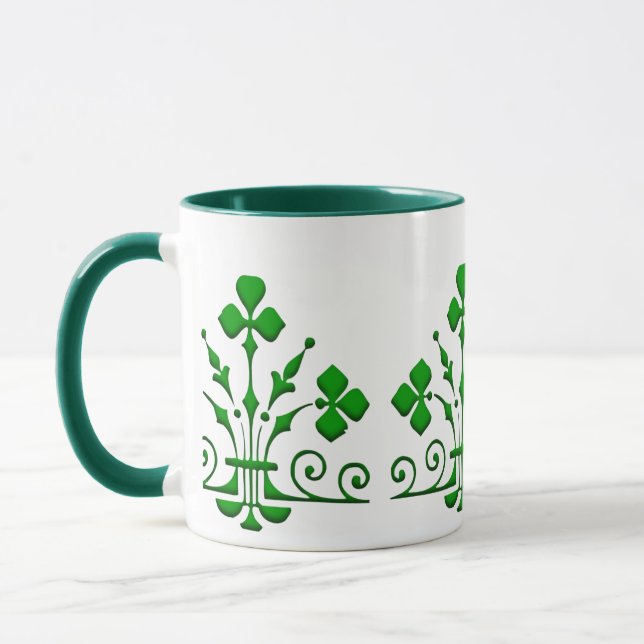 Kleeblatt Vintag Icon Art Tasse (Links)