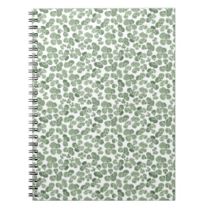 Kleeblatt Wasserfarbe St. Patrick's Clover Gemuste Notizblock