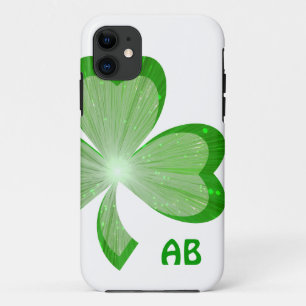 Kleeblatt Weißseitenmonogramm iPhone 5 Gehäuse 11 Hülle