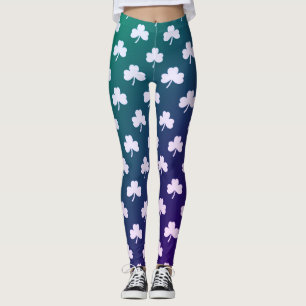 Kleeblatt White Blue Green Ombre Leggings