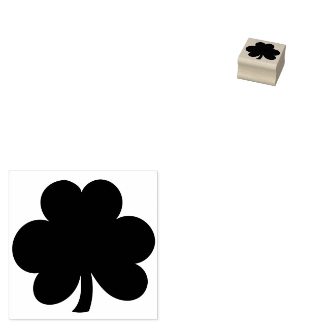 Kleeblatt Wood Art Briefmarke Gummistempel (Stempel)