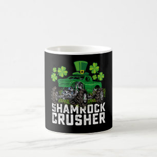 Kleeblatt-Zerstörer St. Patrick's Day Monstertruck Kaffeetasse