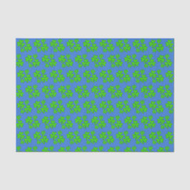 Kleeblätter auf Blue Seidenpapier