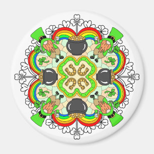 Kleeblätter, Leprechauns St Patrick's Day Magnet