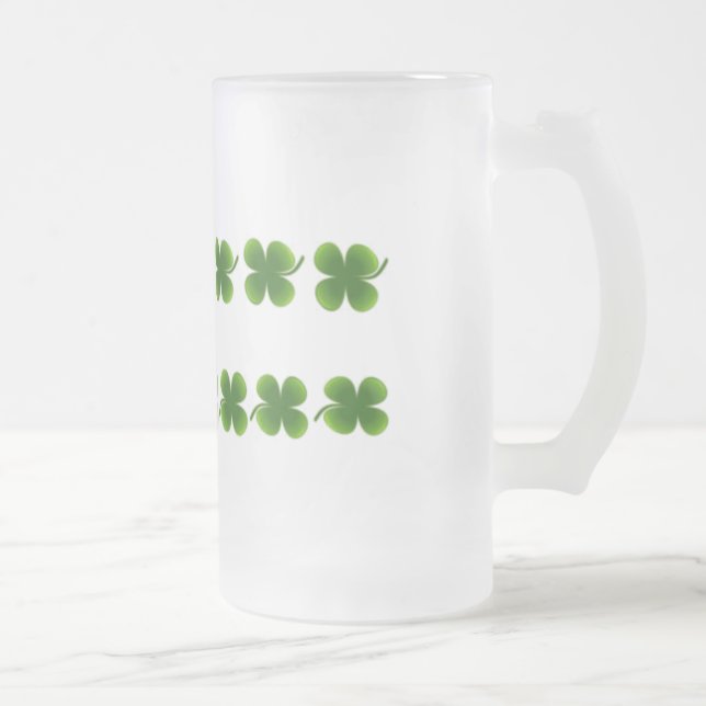 Kleeblätter Mattierte Tasse (Rechts)