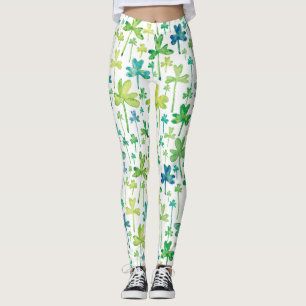 Kleeblätter St. Patrick's Day Grüne Weiße Leggings