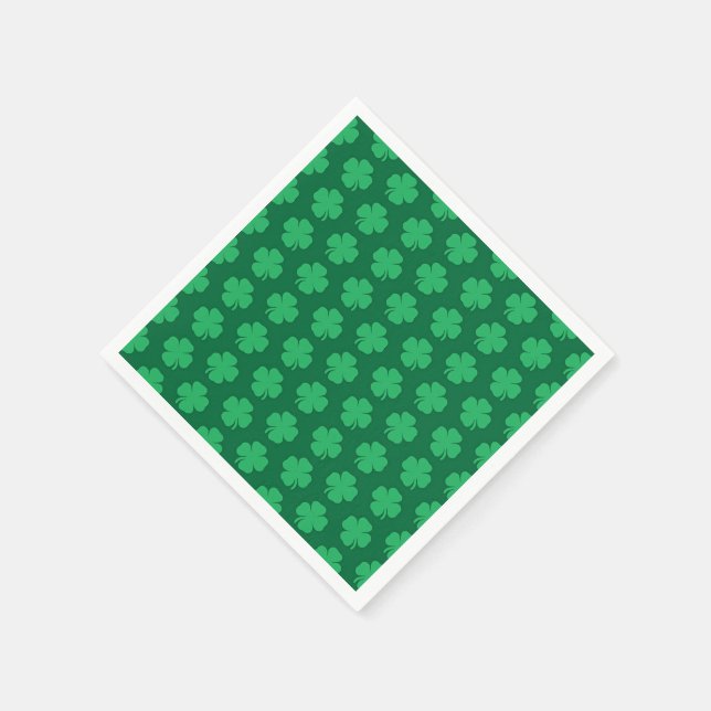 Kleeblätter, Symbol des St. Patrick's Day, Serviette (Ecke)
