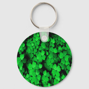 Kleeblätter und Herz St. Patrick's Day Green Schlüsselanhänger