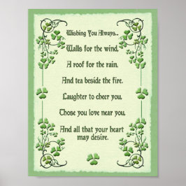 Kleeblätter wünschen Ihnen immer... Poster