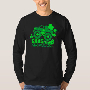 Kleeblätter zerkleinern Monster Truck Boys Irish S T-Shirt