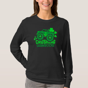 Kleeblätter zerkleinern Monster Truck Boys Irish S T-Shirt