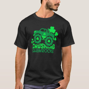 Kleeblätter zerschlagen Monster Truck Irish St Pat T-Shirt