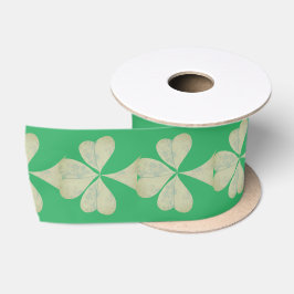 Kleeblätter zu Green Satin Ribbon Satinband