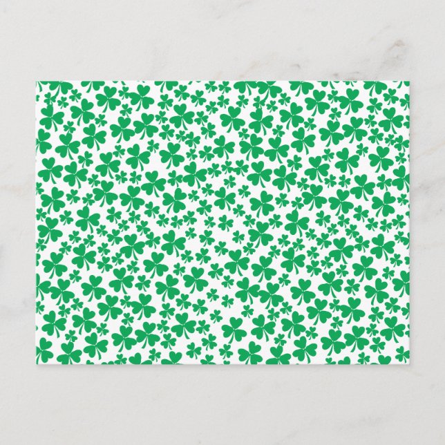 Kleeblätter zum St. Patrick's Day Postkarte (Vorderseite)