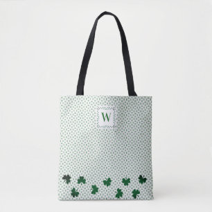 Kleeblattgrüner Tragetasche mit All-Over-Print Tasche