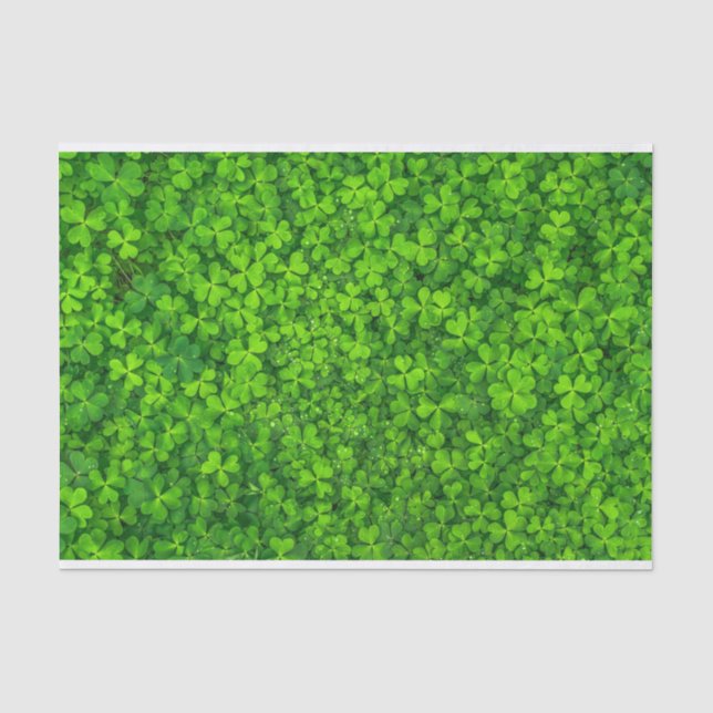 Kleeblatts Clover Blätter St. Patrick's Day Festiv Seidenpapier (Vorderseite)