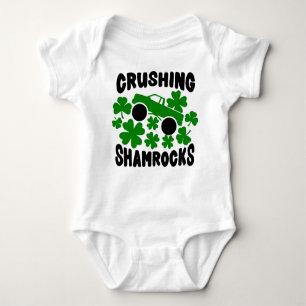 Kleeblatts erpressen St. Patrick's Day MonsterTruc Baby Strampler