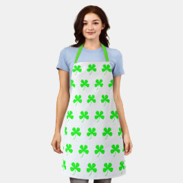Kleeblatts Green St. Patricks All-over Print-Schür Schürze