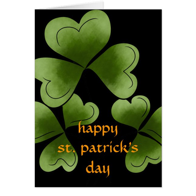 Kleeblatts Happy St. Patrick's Day Grußkarte (Vorne)
