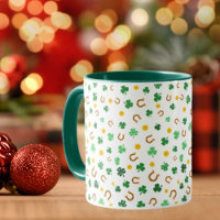Kleeblatts Hintergrund Kaffee-Tasse