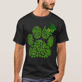 Kleeblatts Paw Print Funny Niedlich Dog Katze Love T-Shirt