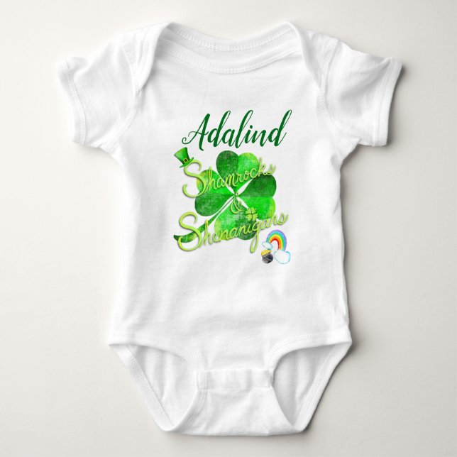 Kleeblatts & Shenanigans Baby Bodysuit Strampler (Vorderseite)