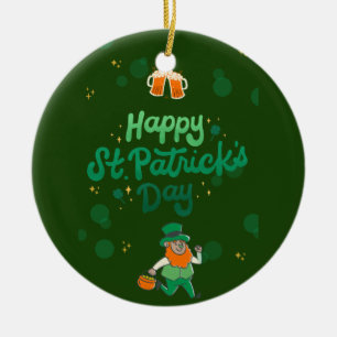 "Kleeblatts & Shenanigans: Ein St. Patrick's Day Keramik Ornament
