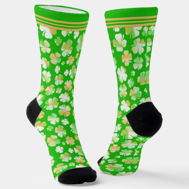 Kleeblatts St. Patrick's Day Variegated Muster Socken (Gewinkelt)