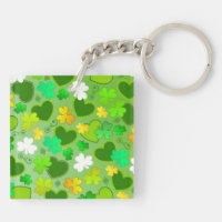 Kleeblatts und St. Patrick's Day Hearts Schlüssela