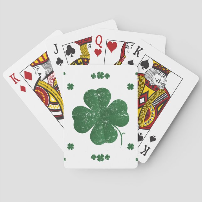 Kleeblatts - Vintager Stil Spielkarten (Rückseite)