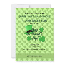 Kleeblatts zum St. Patricks Day laden zum Grünen H