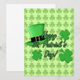 Kleeblatts zum St. Patricks Day laden zum Grünen H Einladung