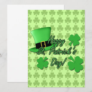Kleeblatts zum St. Patricks Day laden zum Grünen H Einladung