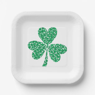 Kleeblatts zum St. Patricks Day Pappteller