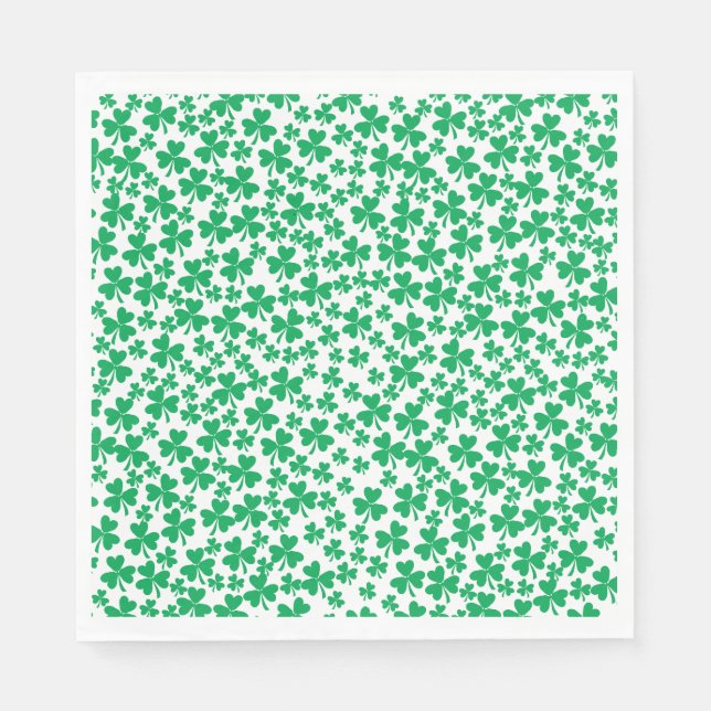 Kleeblatts zum St. Patricks Day Serviette (Vorderseite)