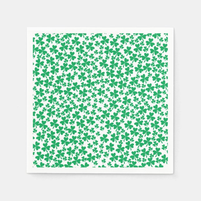 Kleeblatts zum St. Patricks Day Serviette (Vorderseite)