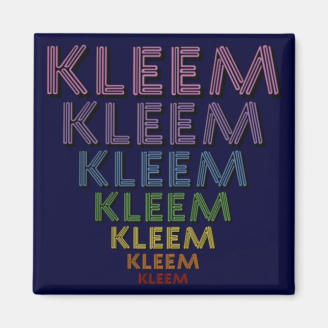 Kleem Chakra Farben Magnet (Vorne)