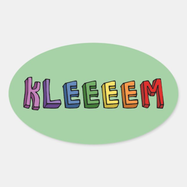 Kleem Ovaler Aufkleber (Vorderseite)