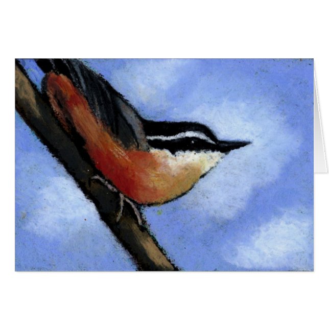 KLEIBER IM ÖL-PASTELL: KUNST: VOGEL (Vorderseite (Horizontal))