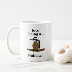 Kleiber-Vogel-Garten-Vogelliebhaber-Vogelbeobachte Kaffeetasse